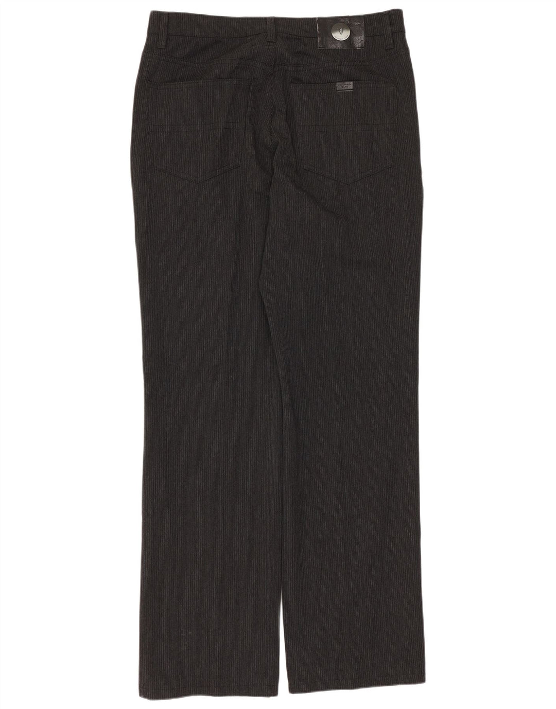 TRUSSARDI Mens Straight Casual Trousers W33 L31  Grey Pinstripe Polyester