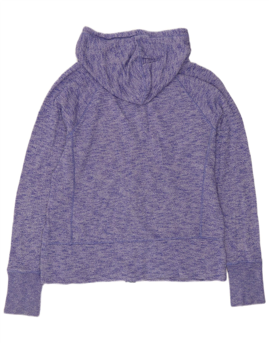 GAP Womens Zip Hoodie Sweater UK 16 Large Purple Flecked Cotton