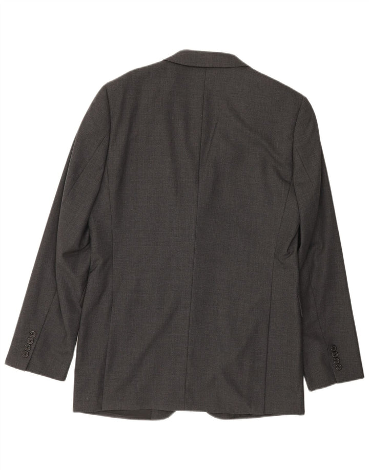 JAEGER Mens 2 Button Blazer Jacket UK 38 Medium Grey