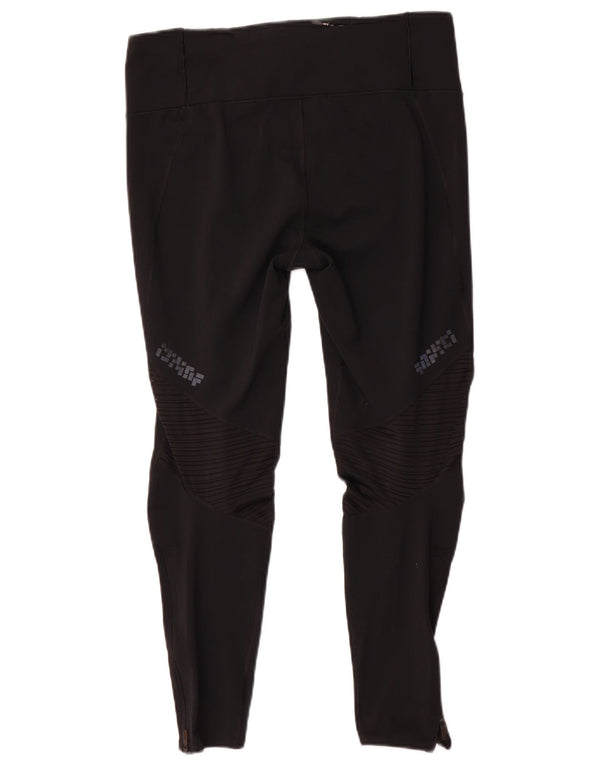 Adidas Womens Climacool Graphic Leggings UK 16/18 Large Black Polyester