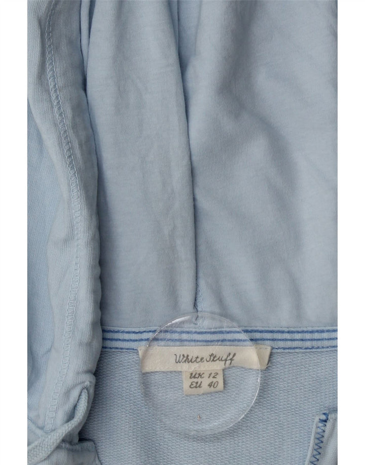 WHITE STUFF Womens Hoodie Jumper UK 12 Medium Blue Cotton