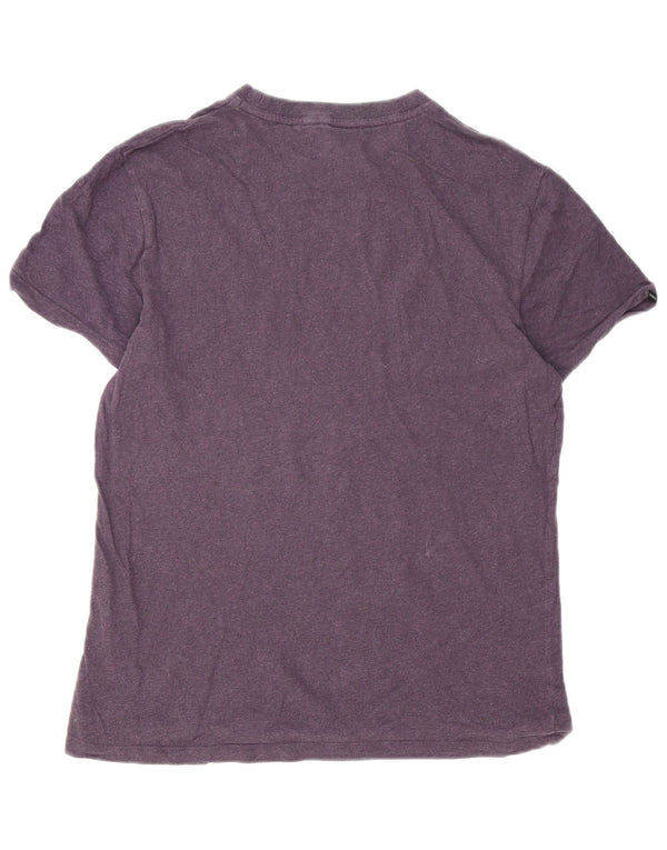 Superdry Mens T-Shirt Top Medium Purple Cotton