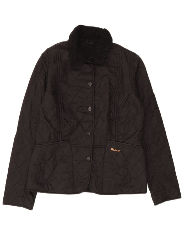 Barbour Womens Quilted Jacket UK 10 Small  Black Polyamide
