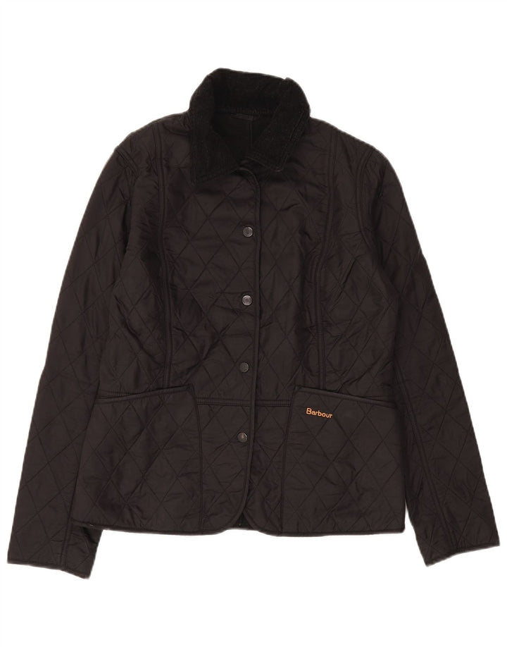 Barbour Womens Quilted Jacket UK 10 Small  Black Polyamide
