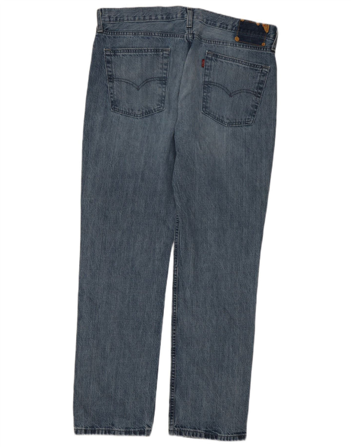 Levi's Mens Straight Jeans W36 L32 Blue Cotton