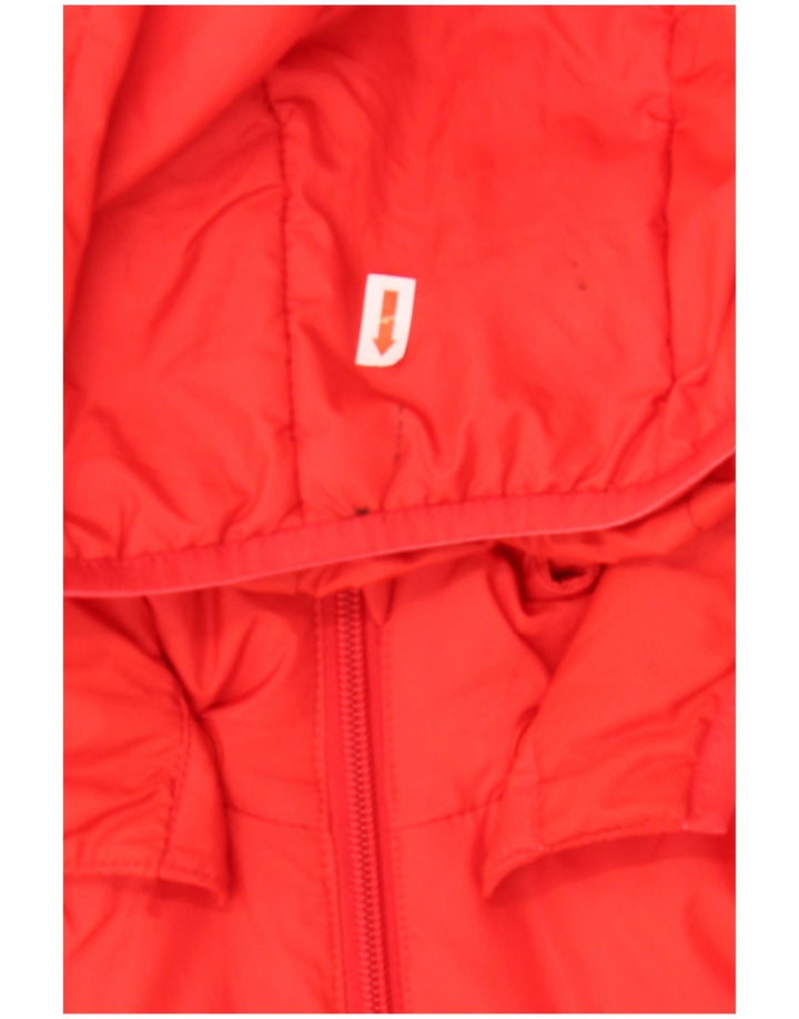 ADIDAS Boys Hooded Padded Jacket 11-12 Years Red Polyester