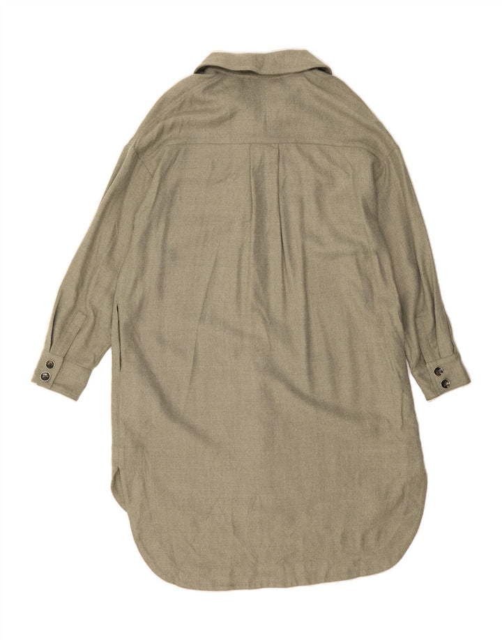 TED BAKER Womens Shirt Dress Size 3 Medium Khaki Acrylic Vintage Ted Baker and Second-Hand Ted Baker from Messina Hembry 