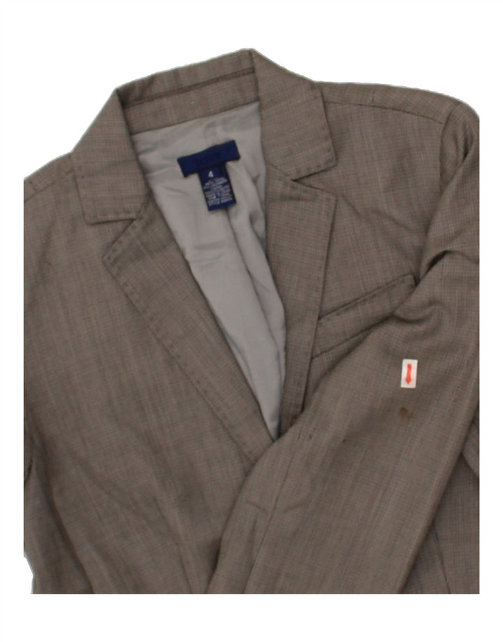 J. CREW Womens 3 Button Blazer Jacket US 4 Small Grey Wool Vintage J. Crew and Second-Hand J. Crew from Messina Hembry 