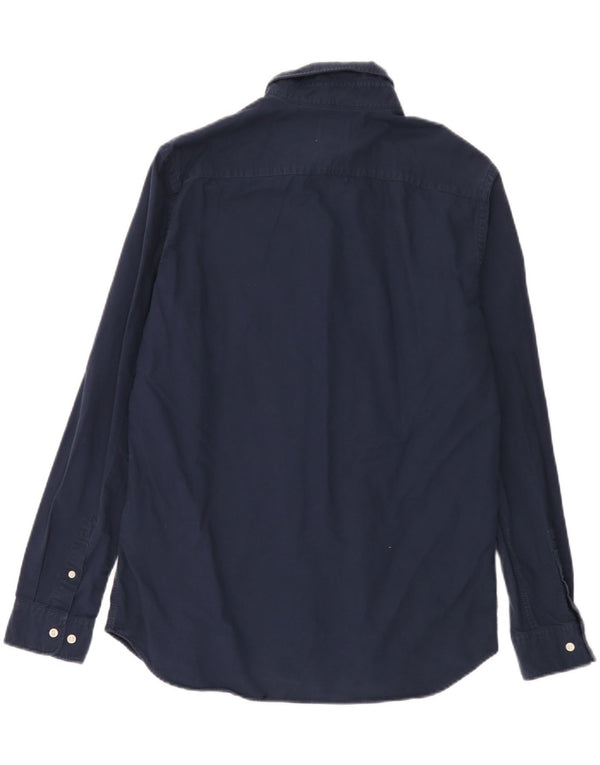 Jack & Jones Mens Shirt Large Navy Blue Cotton