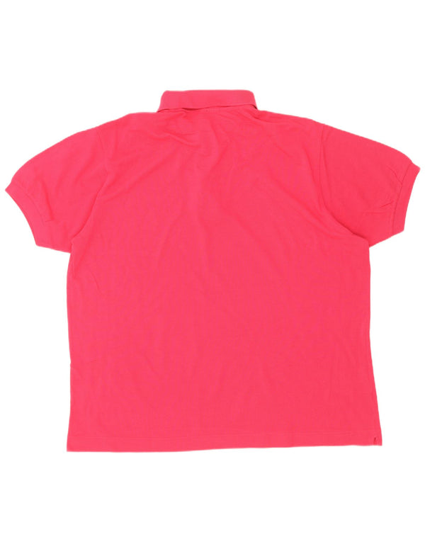 Lacoste Mens Polo Shirt Size 7 2XL Pink Cotton