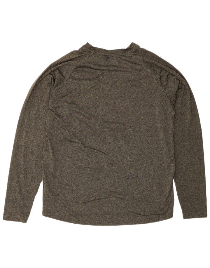 Mountain Warehouse Mens IsoCool Top Long Sleeve Medium Khaki Flecked