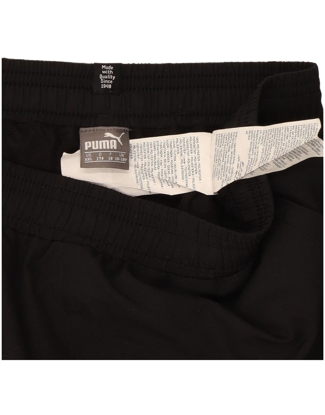 PUMA Boys Graphic Sport Shorts 15-16 Years Black Polyester