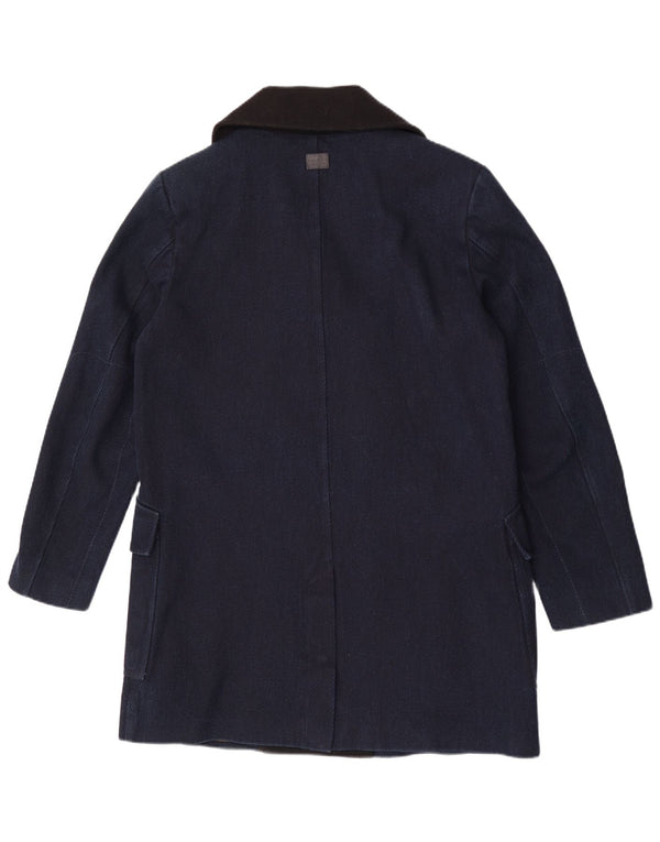 G-Star Mens Pea Coat Size 40 Large Navy Blue Cotton