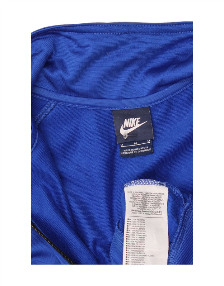 Nike Mens Tracksuit Top Jacket Medium Blue Colourblock Polyester