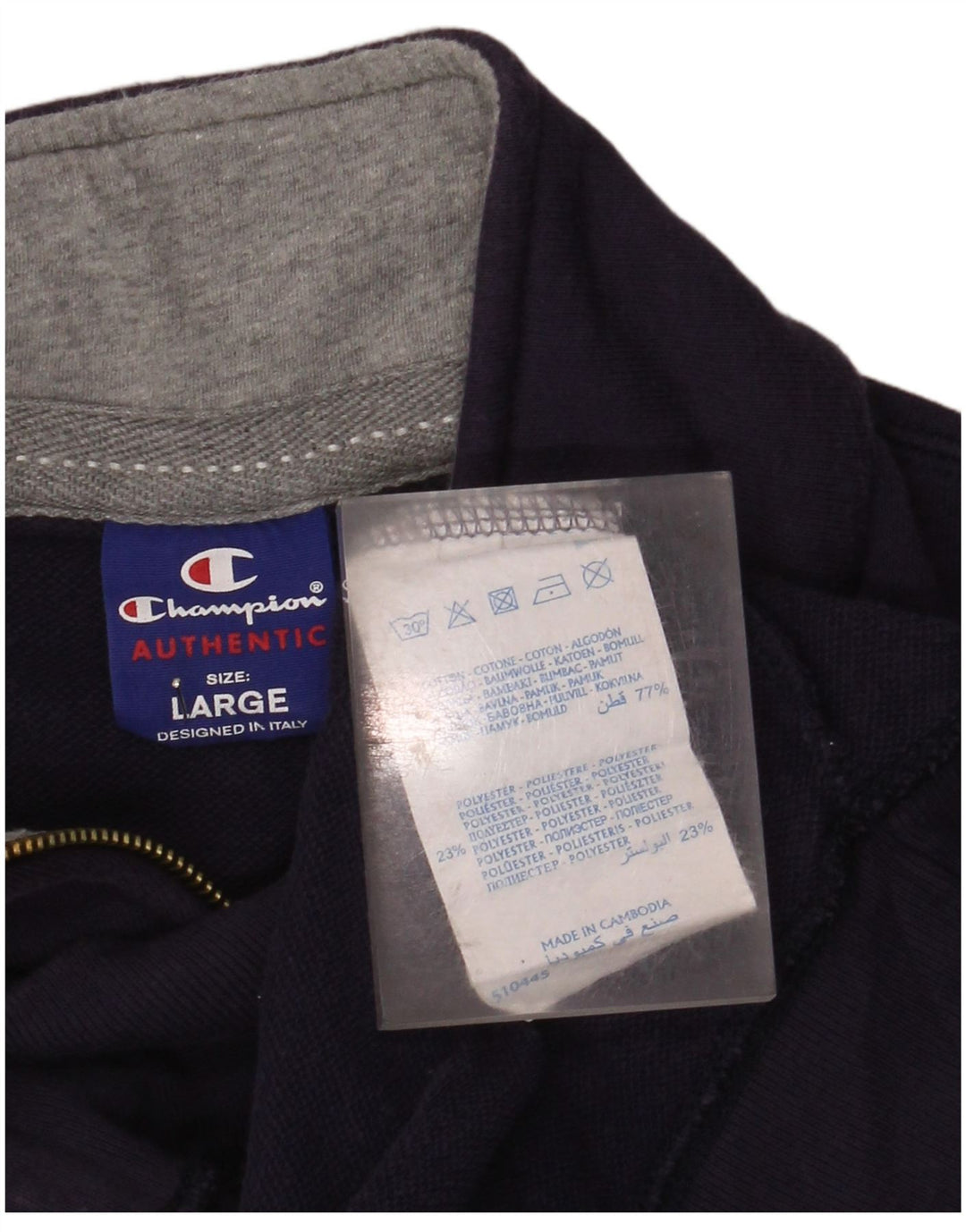 Champion Mens USA Tracksuit Top Jacket Large Purple Cotton