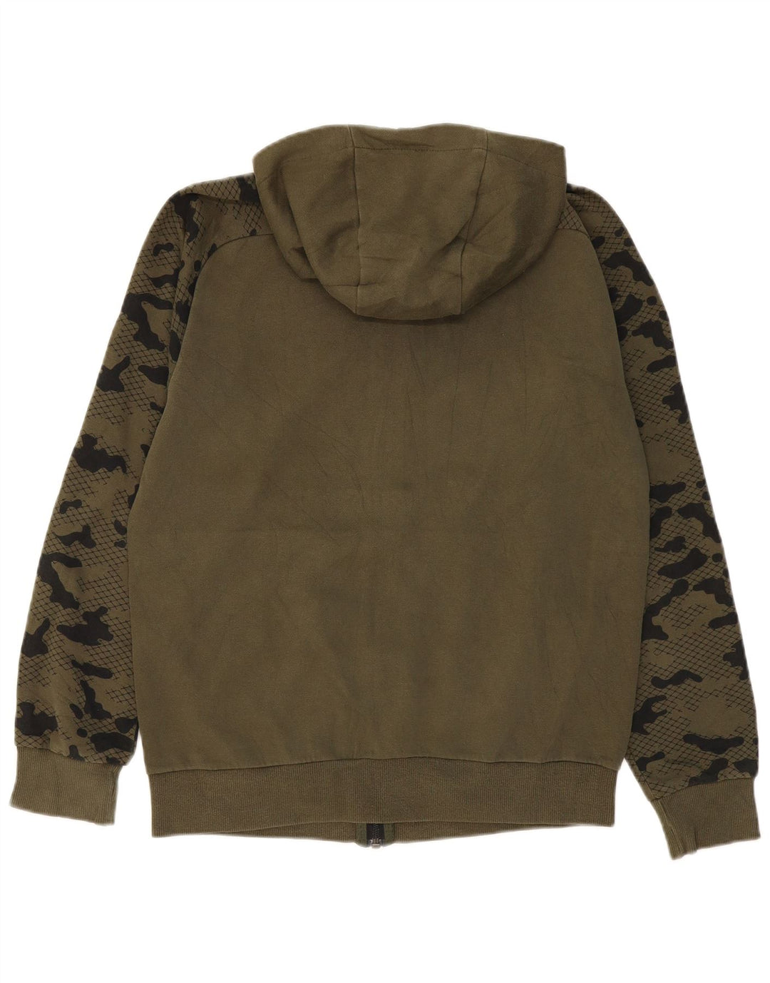 PUMA Mens Zip Hoodie Sweater Small Khaki Camouflage