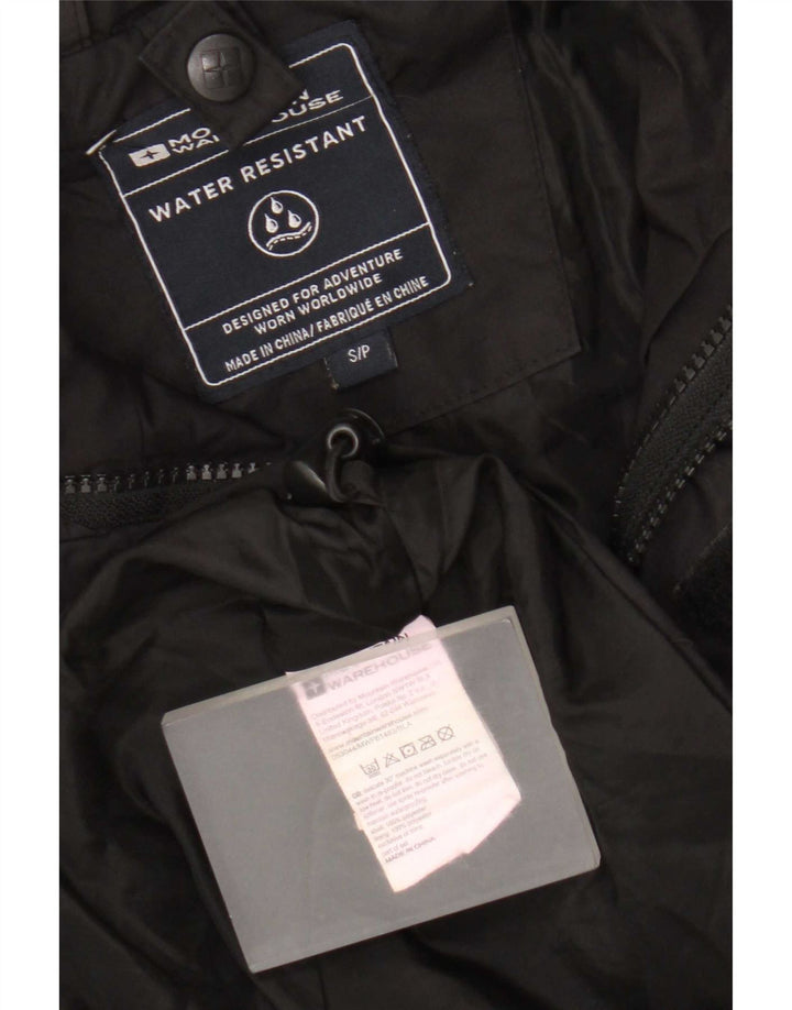 Mountain Warehouse Mens Hooded Rain Jacket UK 36 Small Black Polyester