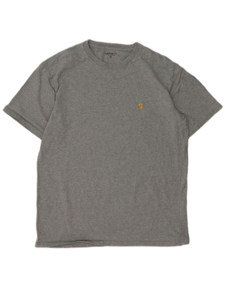 Carhartt Mens T-Shirt Top XL Grey Cotton