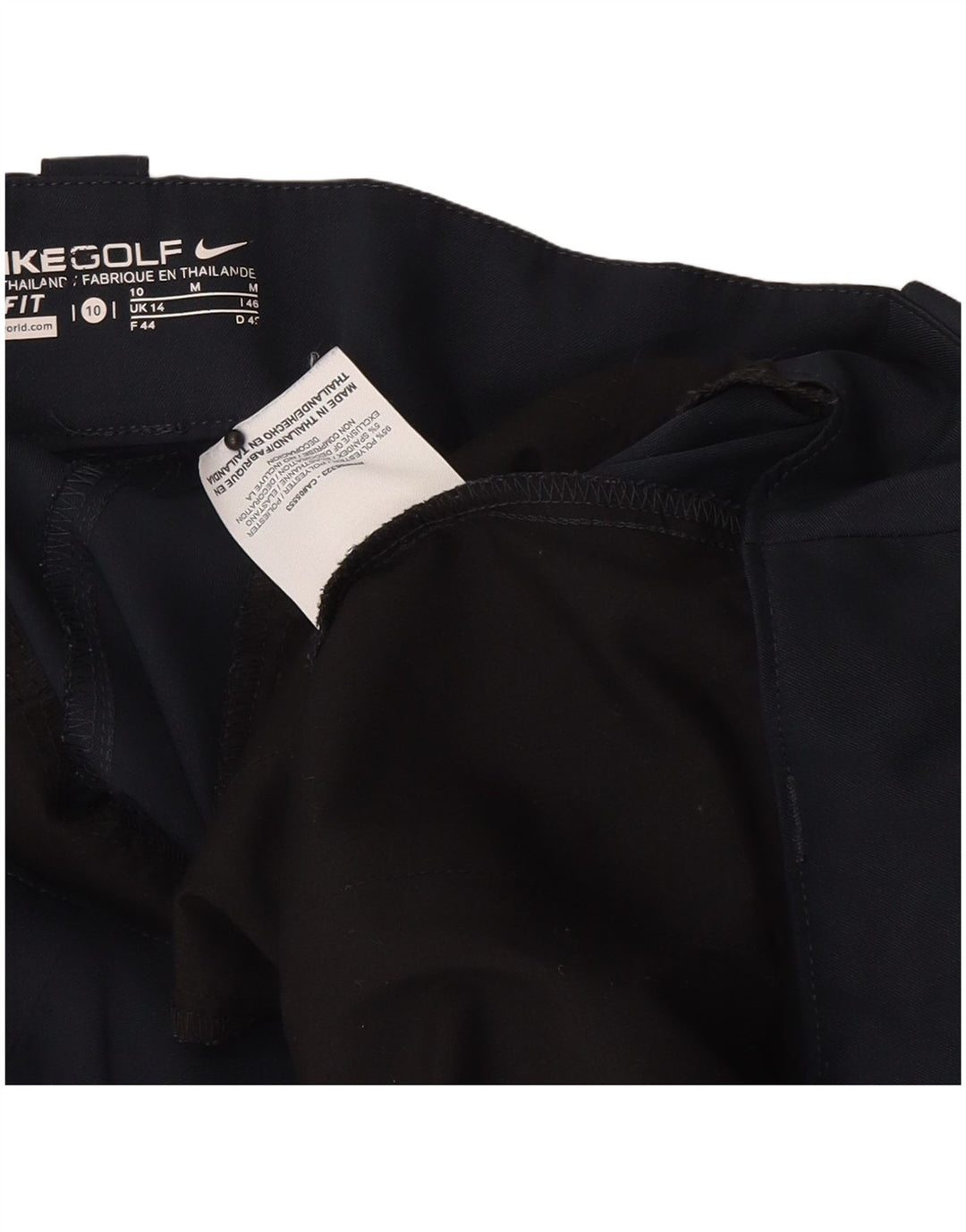 Nike Womens Golf Chino Shorts UK 14 Medium W34 Navy Blue Polyester
