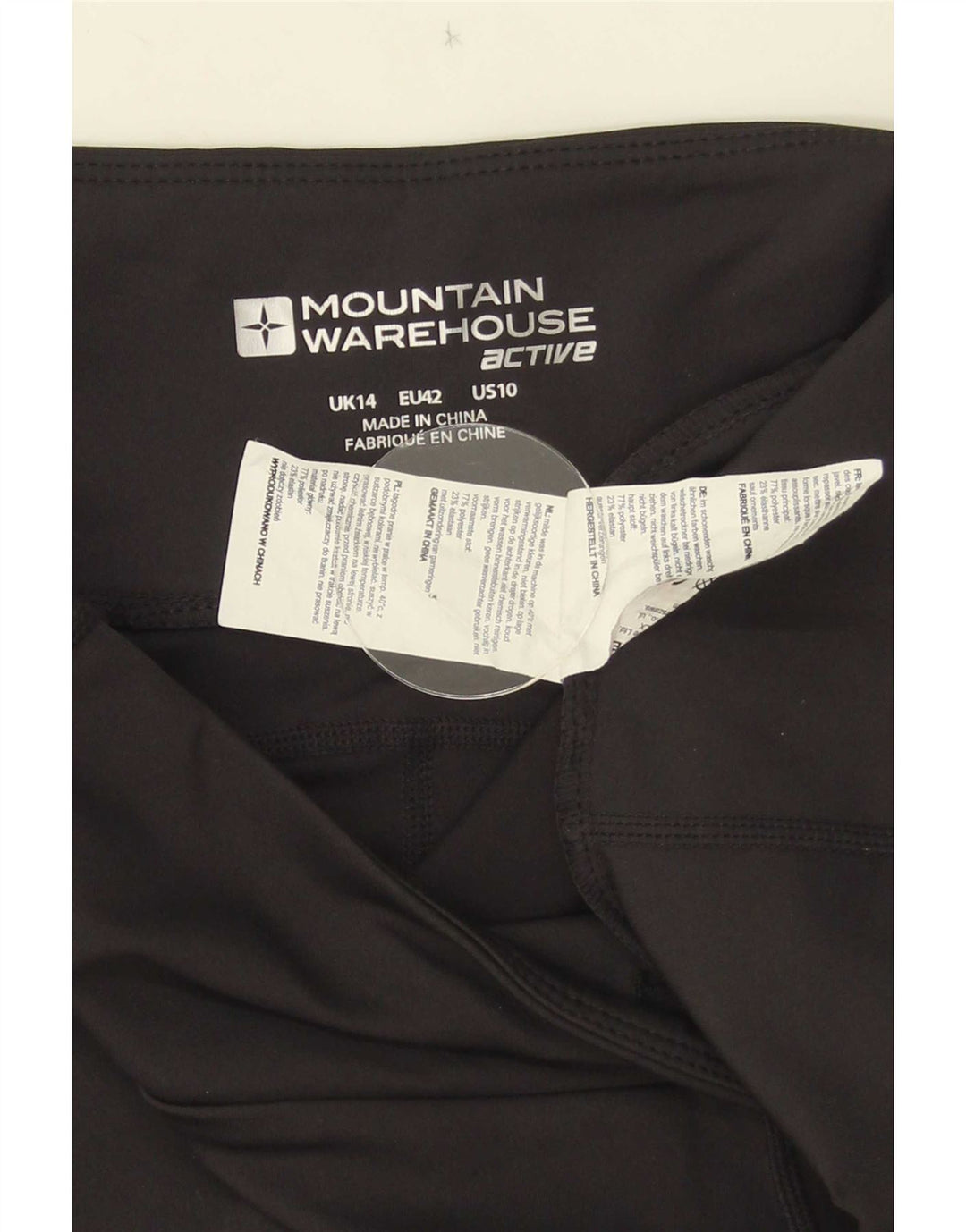 Mountain Warehouse Womens Capri Leggings UK 14 Medium Black Colourblock