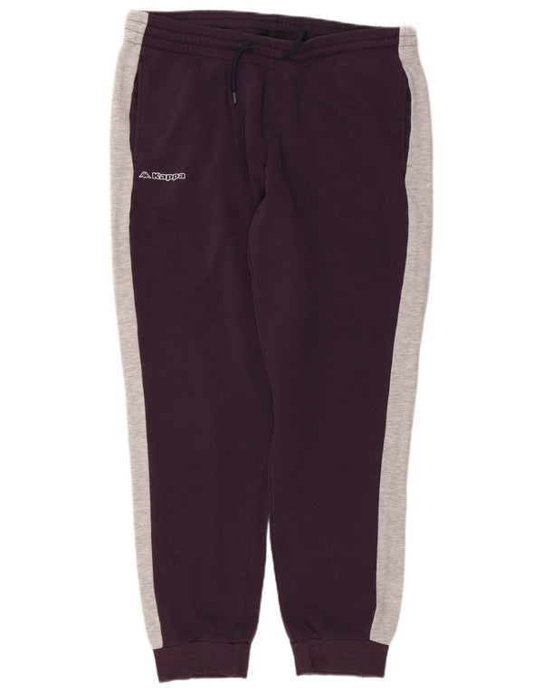 Kappa Womens Tracksuit Trousers Joggers UK 20 2XL Purple Colourblock Cotton
