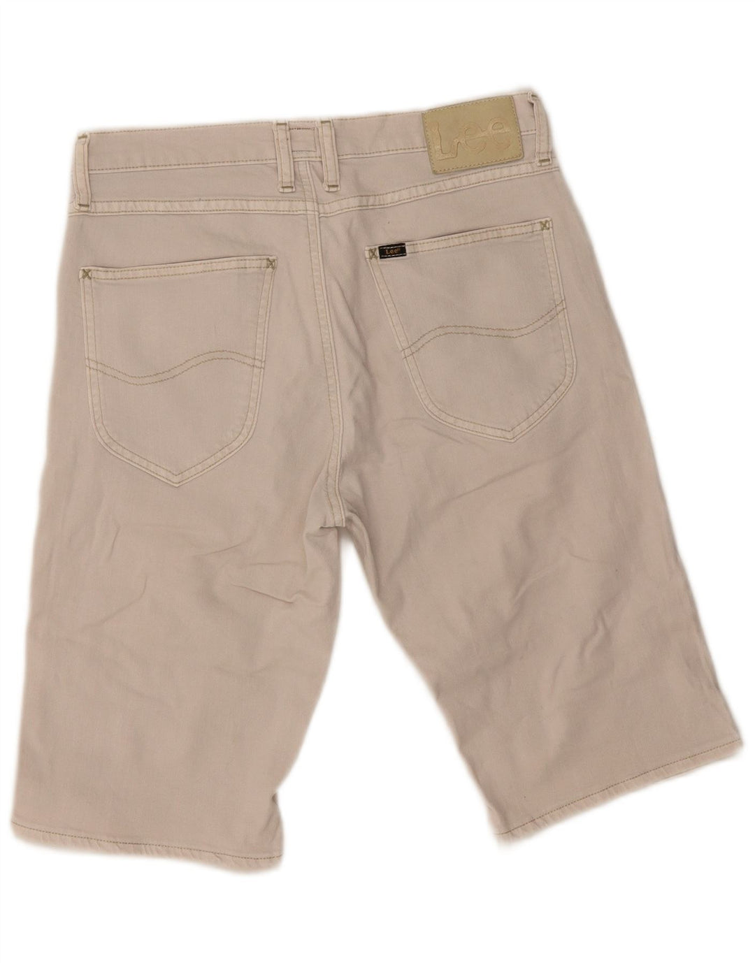 Lee Mens Denim Shorts W30 Medium Beige Cotton