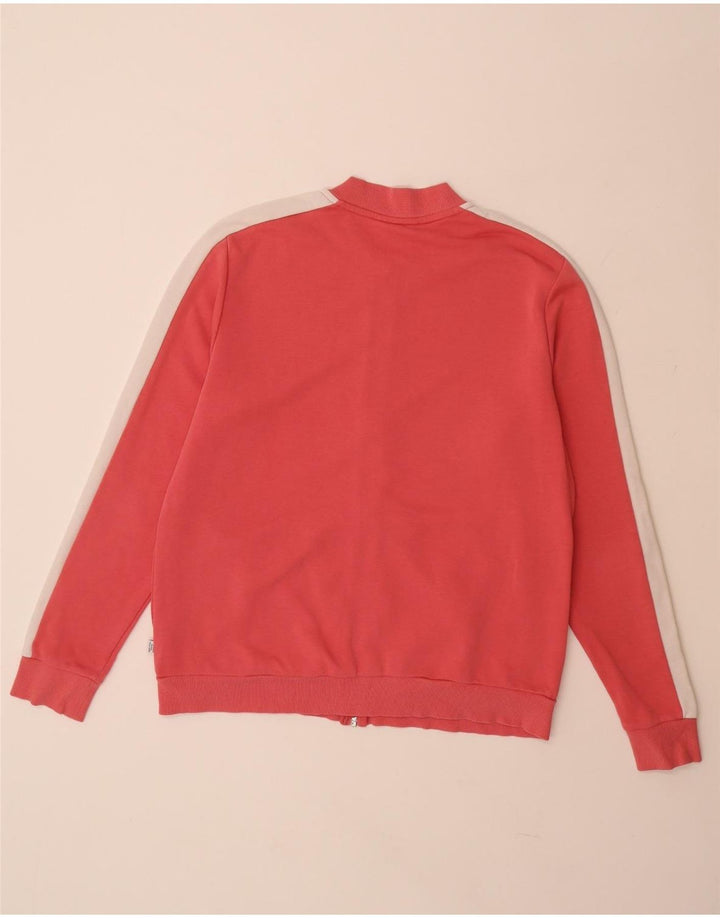 PUMA Womens Tracksuit Top Jacket UK 18 XL Pink Colourblock Cotton