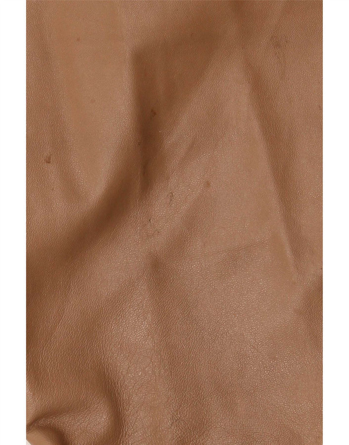 Conbipel Womens Bootcut Leather Trousers IT 46 Large W34 L32 Beige
