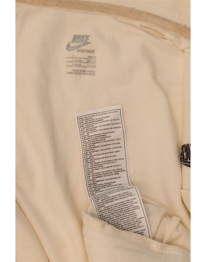 Nike Womens Tracksuit Top Jacket UK 8/10 Small White Cotton