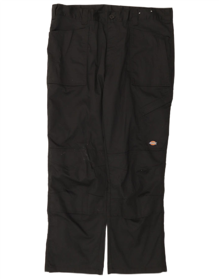 Dickies Mens Straight Cargo Trousers W38 L28 Black Polyester
