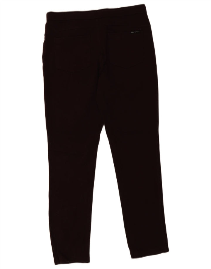 Dkny Womens Leggings UK 14 Medium Burgundy Viscose