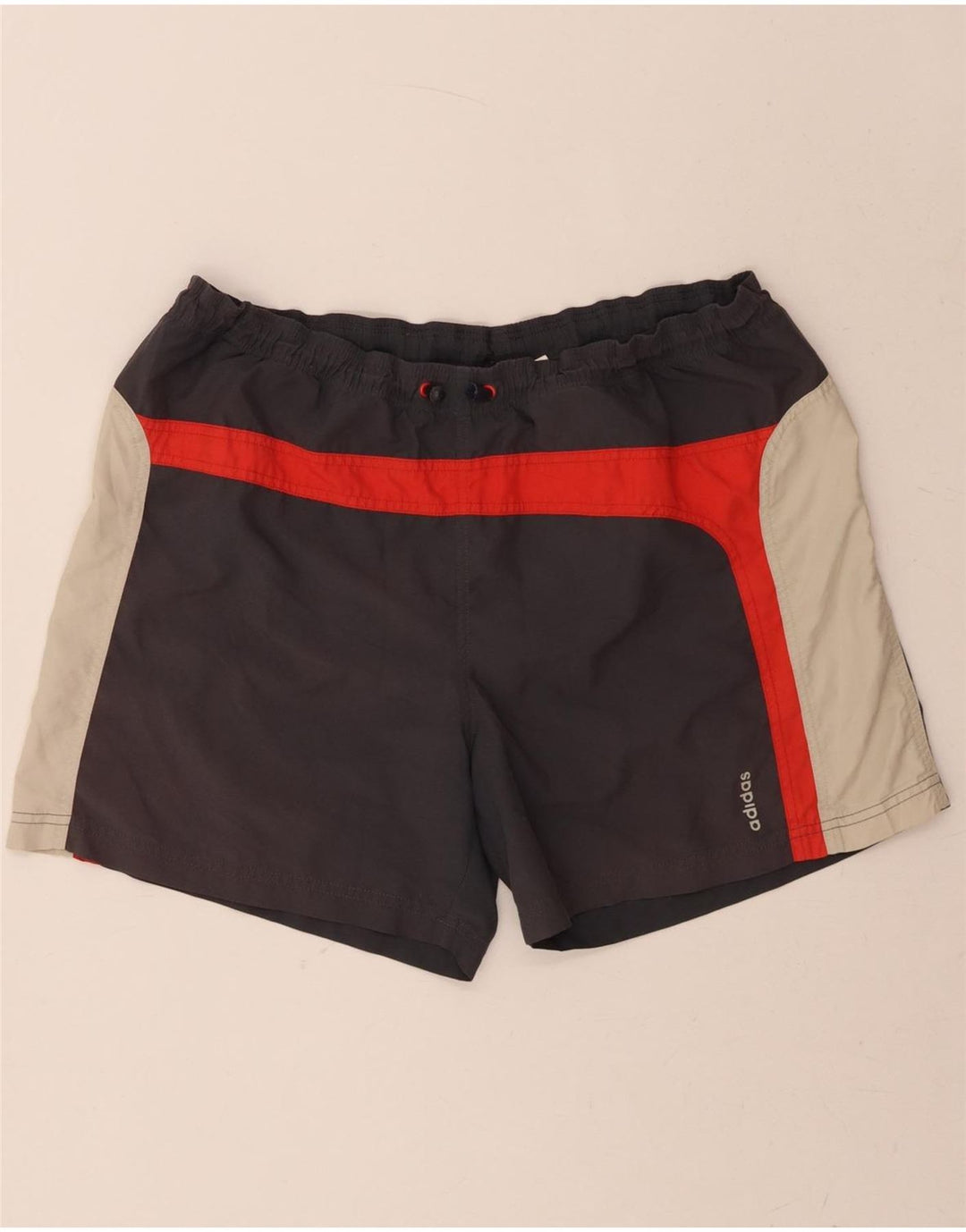 ADIDAS Mens Graphic Swimming Shorts XL  Grey Colourblock Polyester Vintage Adidas and Second-Hand Adidas from Messina Hembry 