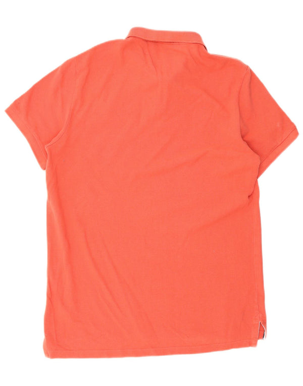 Superdry Mens Polo Shirt XL Orange Cotton