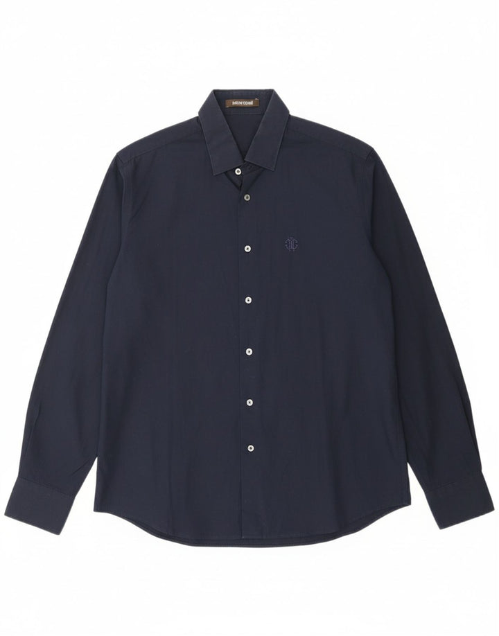 ROBERTO CAVALLI Mens Shirt Size 43 17 XL Navy Blue Vintage Roberto Cavalli and Second-Hand Roberto Cavalli from Messina Hembry 