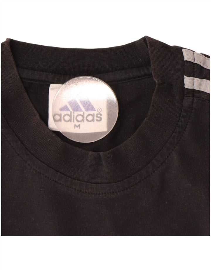 Adidas Mens T-Shirt Top Medium Black Cotton