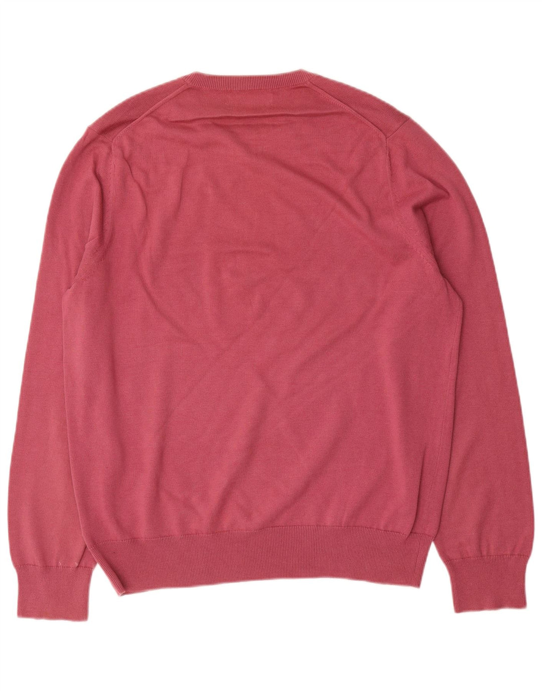 Marks & Spencer Mens Crew Neck Jumper Sweater Large Red Cotton