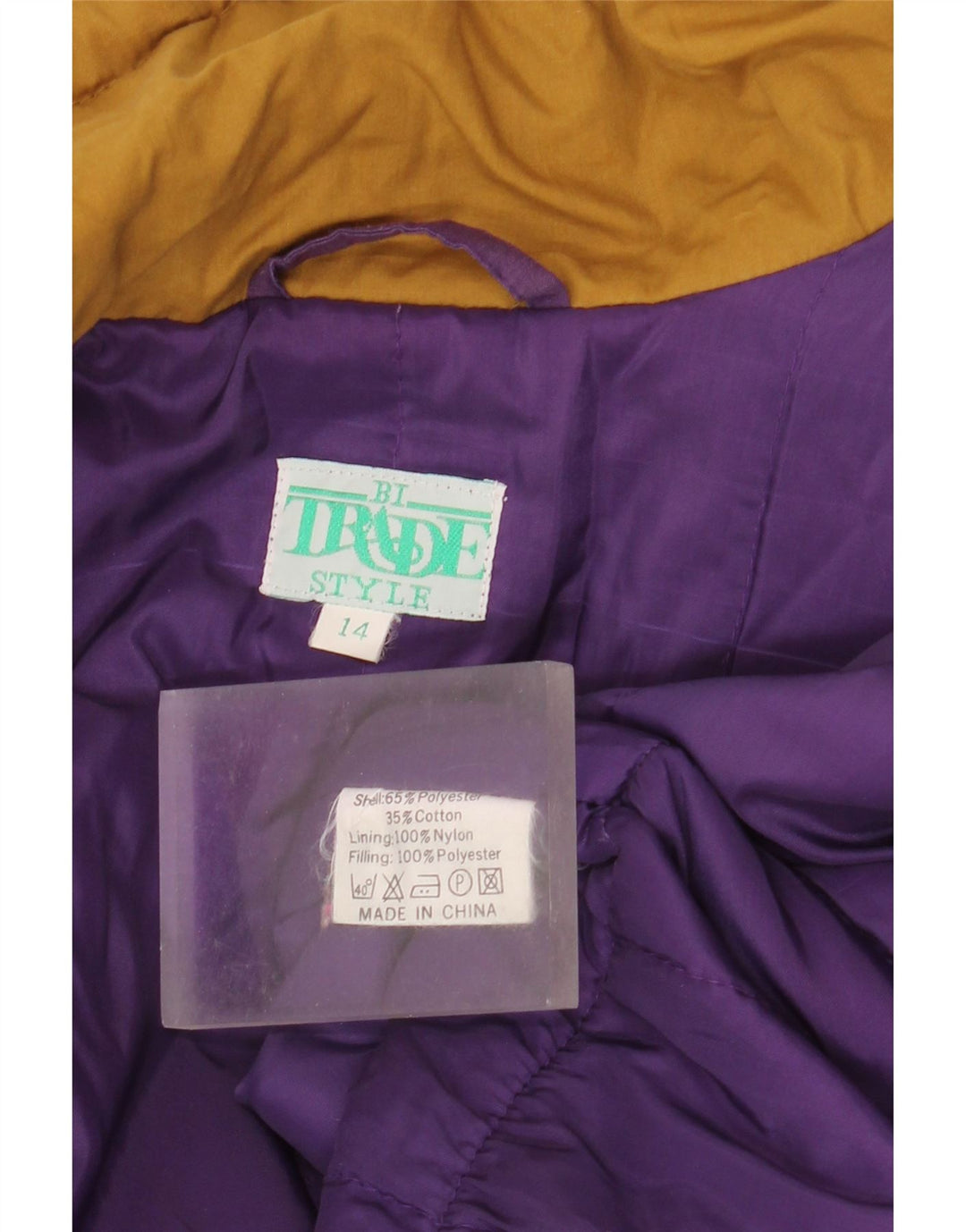 Vintage Womens Oversized Windbreaker Coat UK 14 Large Purple Polyester