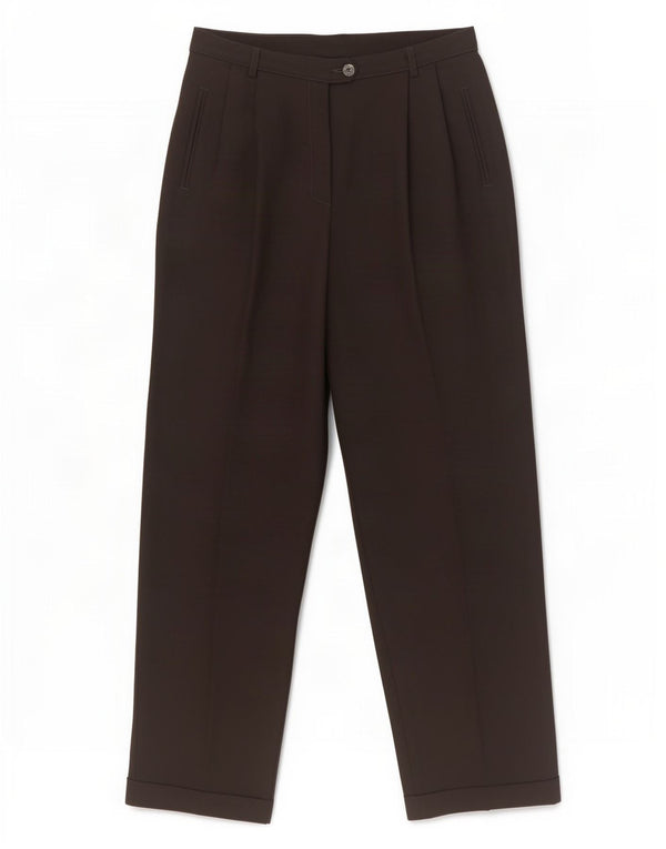 Marks & Spencer Womens High Waist Suit Trousers UK 14 Large W28 L31 Black