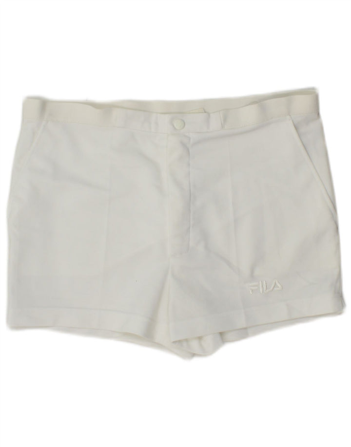 FILA Mens Chino Shorts IT 50 Large W34  White Polyester