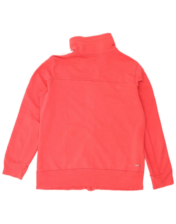 Adidas Womens Climalite Tracksuit Top Jacket UK 16/18 Large Pink Cotton