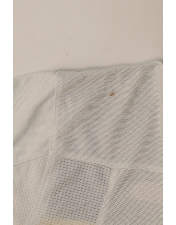 ELLESSE Mens Polo Shirt Large White Colourblock Polyester