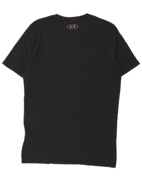 Under Armour Mens Heat Gear Graphic T-Shirt Top Small Black Cotton