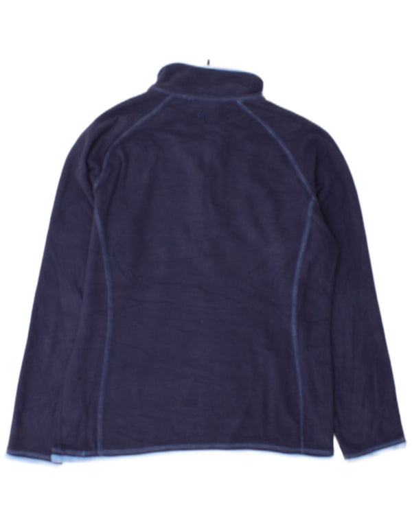 Mountain Warehouse Womens Zip Neck Fleece Jumper UK 10 Small Navy Blue