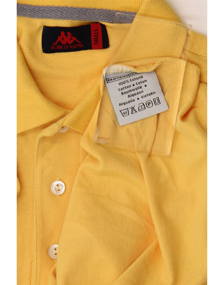 Kappa Mens Polo Shirt Small Yellow Cotton