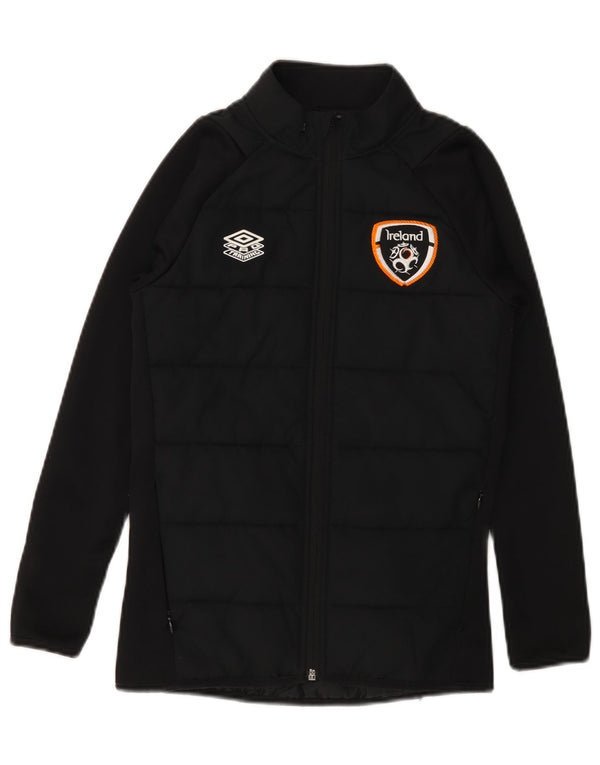 UMBRO Girls Ireland Padded Jacket 8-9 Years Small Black Polyester