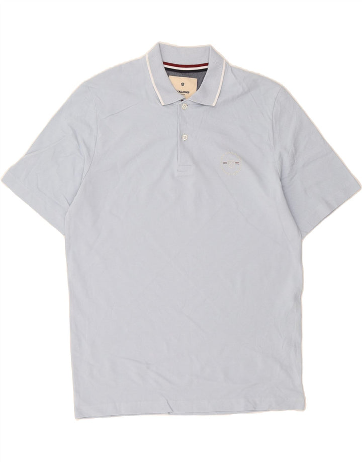 JACK & JONES Mens Polo Shirt Medium Blue Cotton Vintage Jack & Jones and Second-Hand Jack & Jones from Messina Hembry 