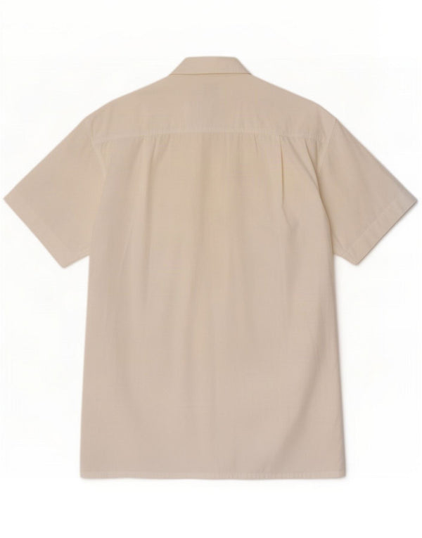Vintage Mens Short Sleeve Shirt Size 37/38 Medium White Cotton