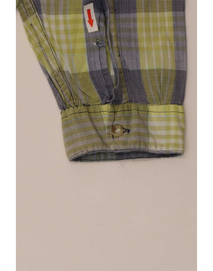 Vintage Mens Shirt Large Blue Check