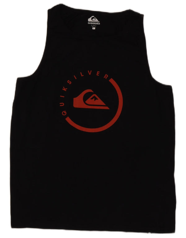 Quiksilver Mens Graphic Vest Top Large Black Cotton