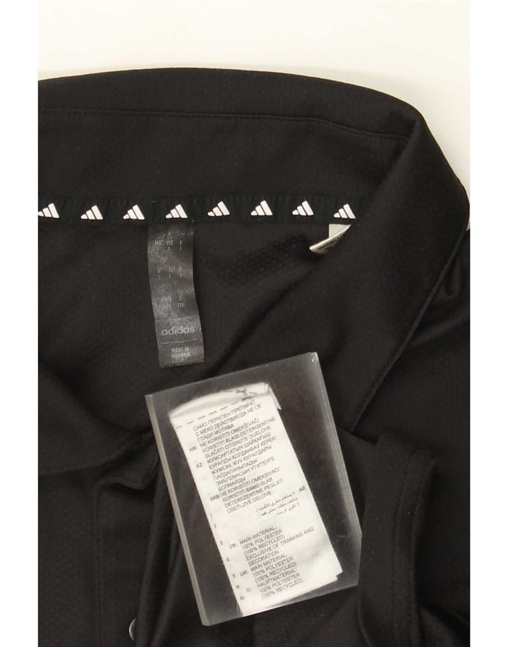 Adidas Mens Aeroready Polo Shirt Large Black Polyester